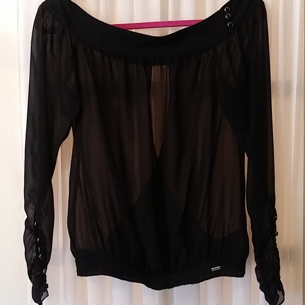 GUESS SEE THROUGH BLOUSE